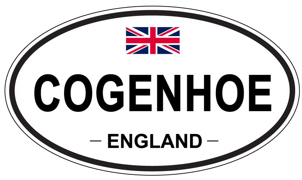 COGENHOE, ENGLAND - Oval Sticker