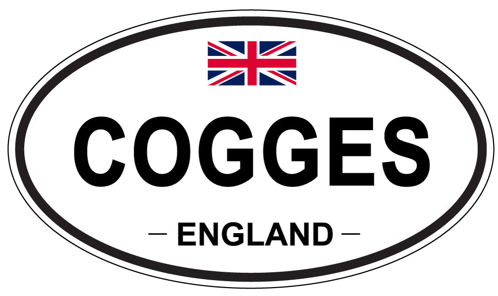 COGGES, ENGLAND - Oval Sticker