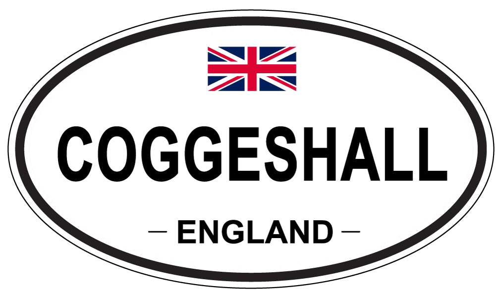 COGGESHALL, ENGLAND - Oval Sticker