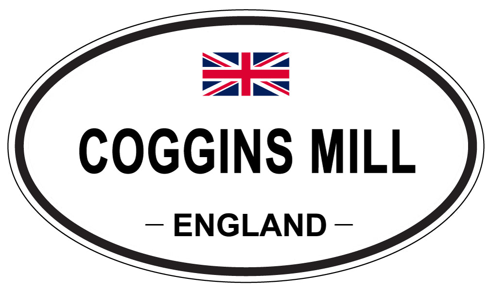 COGGINS MILL, ENGLAND - Oval Sticker