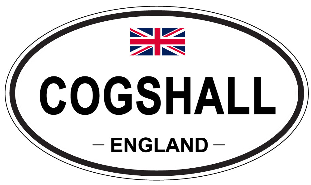COGSHALL, ENGLAND - Oval Sticker