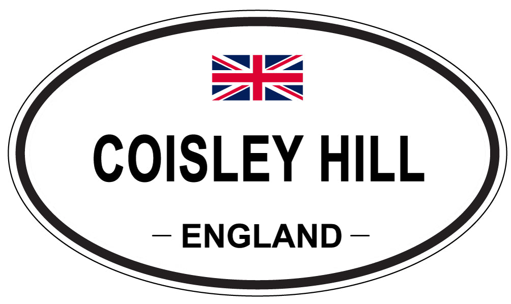 COISLEY HILL, ENGLAND - Oval Sticker