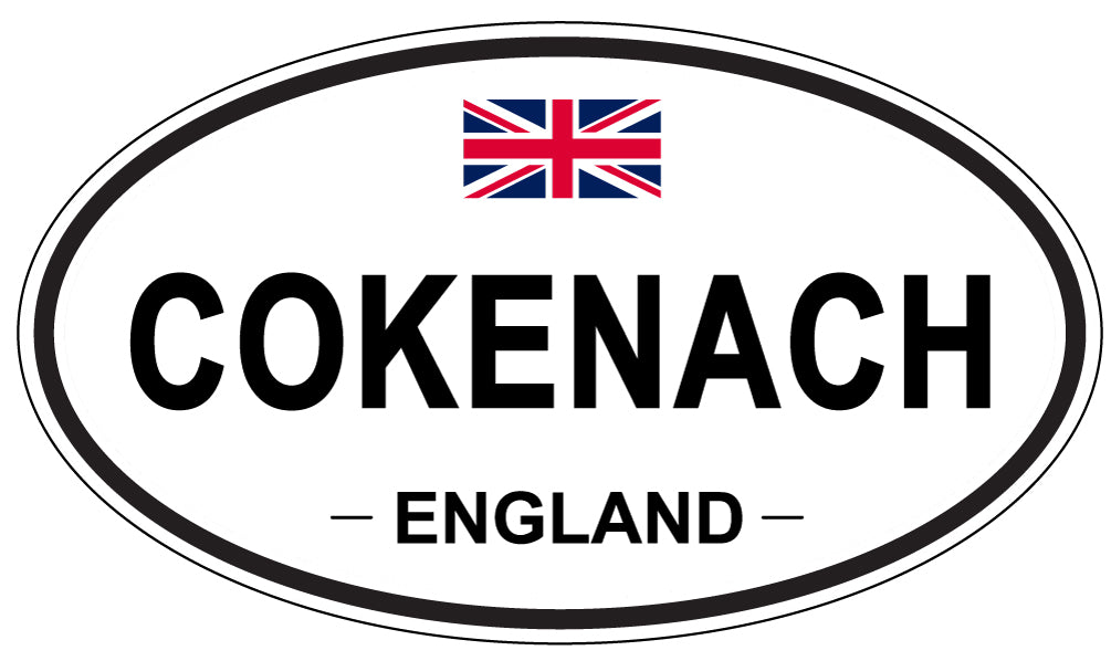 COKENACH, ENGLAND - Oval Sticker