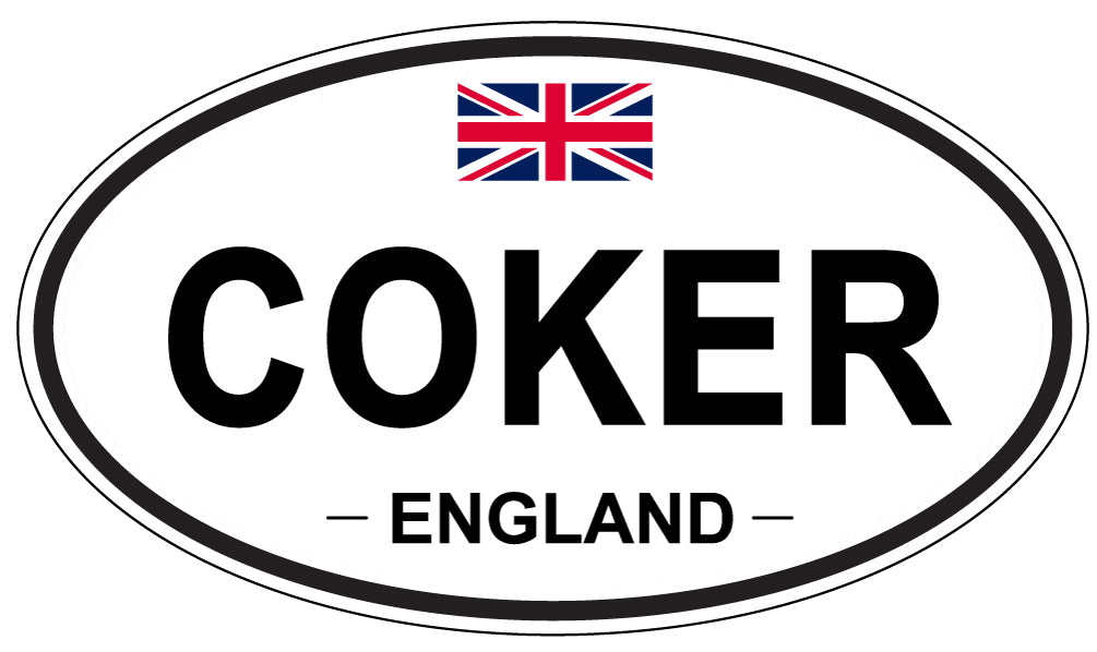 COKER, ENGLAND - Oval Sticker