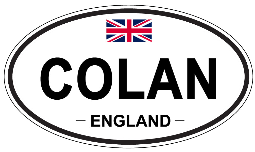 COLAN, ENGLAND - Oval Sticker