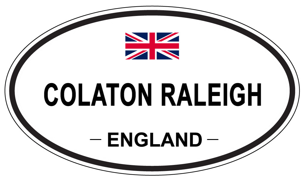 COLATON RALEIGH, ENGLAND - Oval Sticker