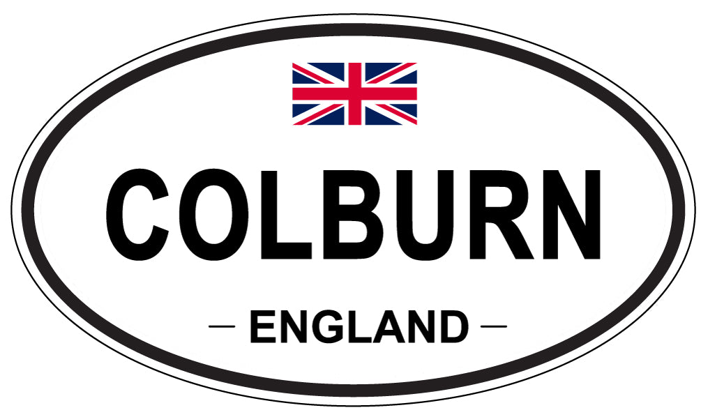 COLBURN, ENGLAND - Oval Sticker