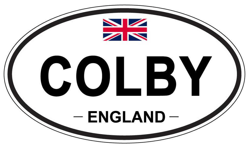 COLBY, ENGLAND - Oval Sticker