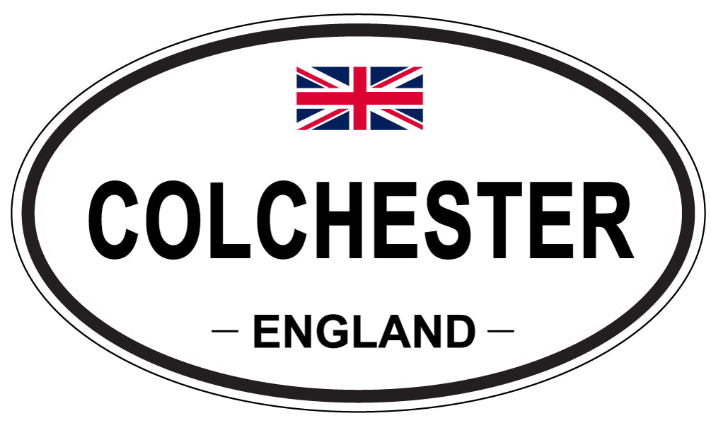 COLCHESTER, ENGLAND - Oval Sticker