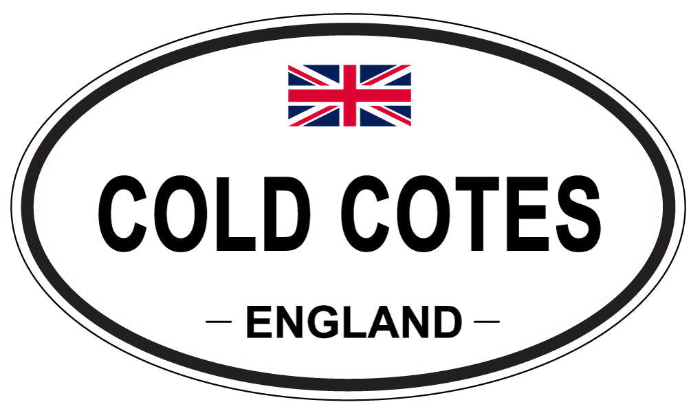 COLD COTES, ENGLAND - Oval Sticker