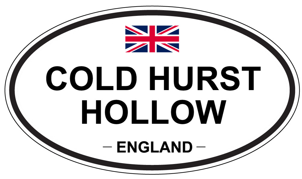 COLD HURST HOLLOW, ENGLAND - Oval Sticker