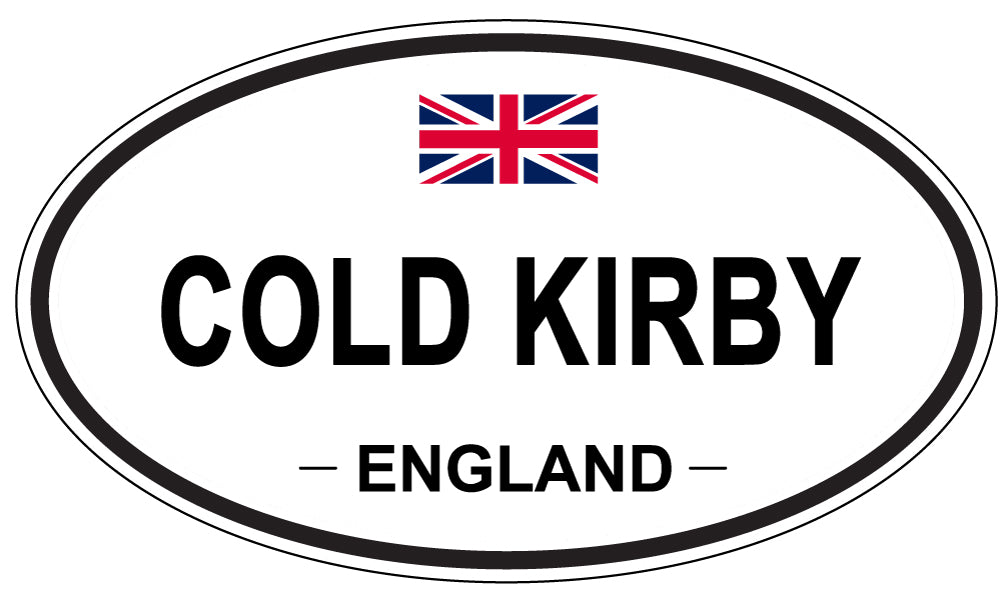 COLD KIRBY, ENGLAND - Oval Sticker