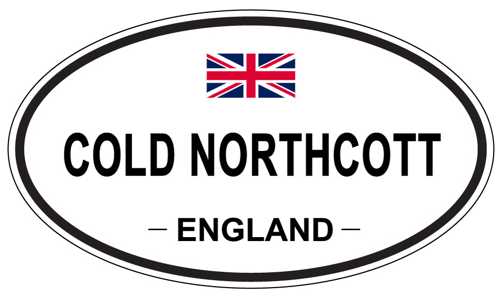 COLD NORTHCOTT, ENGLAND - Oval Sticker