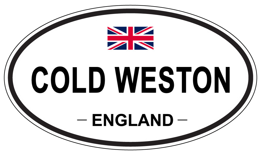 COLD WESTON, ENGLAND - Oval Sticker
