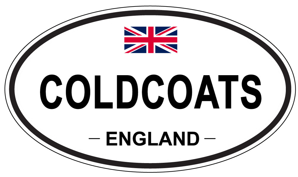 COLDCOATS, ENGLAND - Oval Sticker