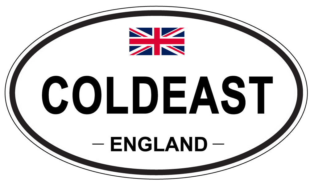 COLDEAST, ENGLAND - Oval Sticker