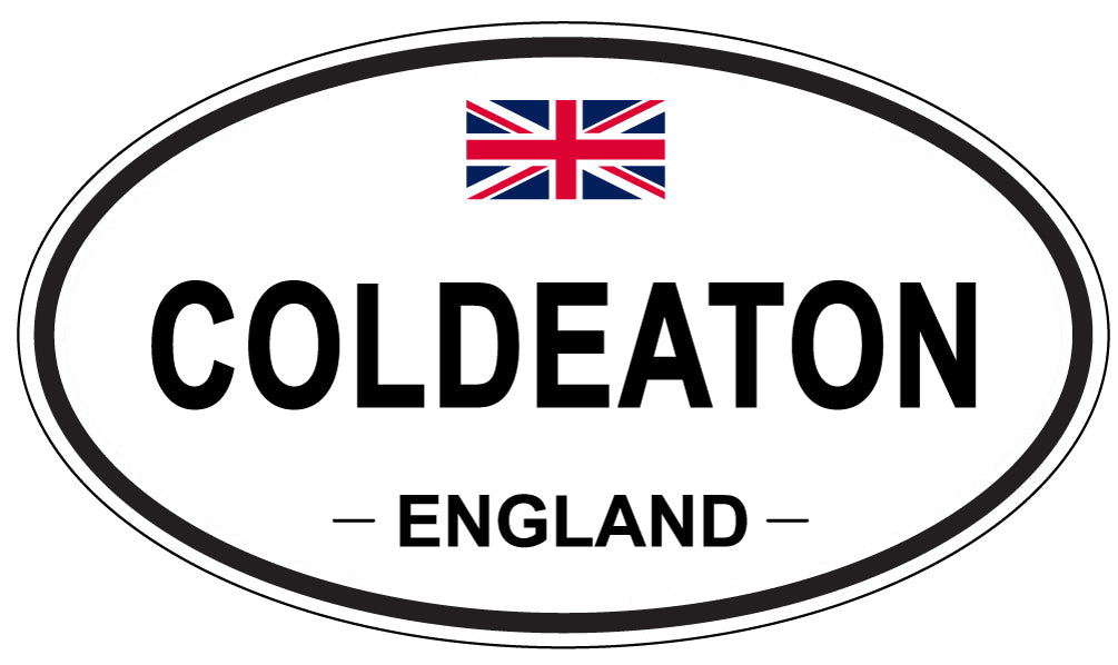 COLDEATON, ENGLAND - Oval Sticker