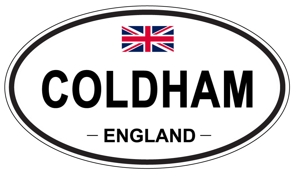 COLDHAM, ENGLAND - Oval Sticker
