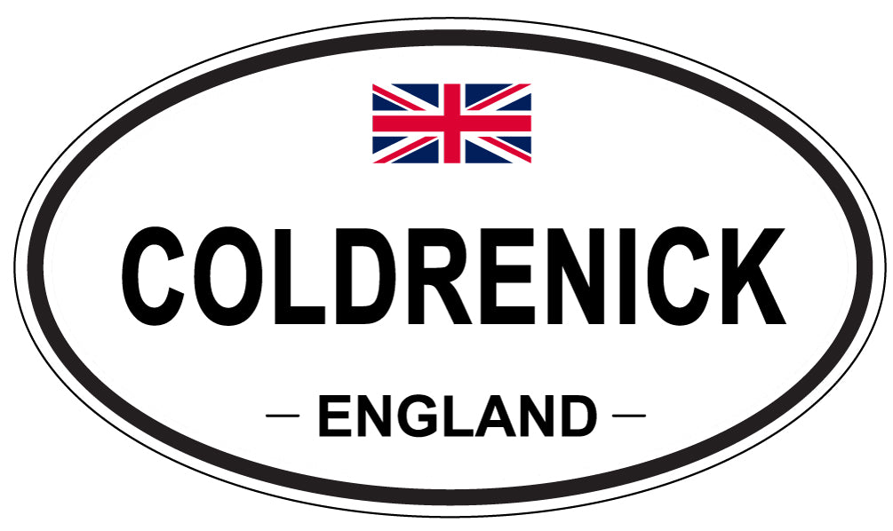 COLDRENICK, ENGLAND - Oval Sticker