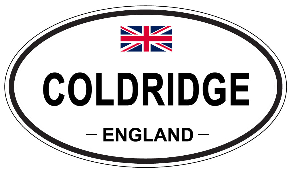 COLDRIDGE, ENGLAND - Oval Sticker