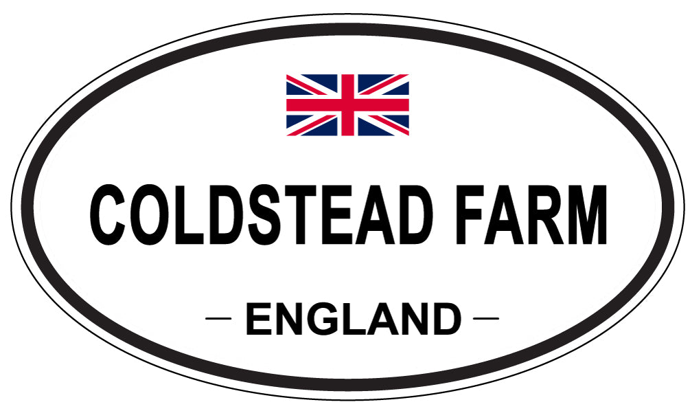 COLDSTEAD FARM, ENGLAND - Oval Sticker