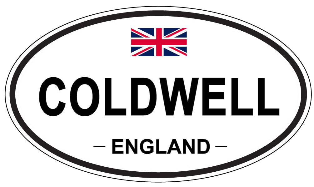 COLDWELL, ENGLAND - Oval Sticker
