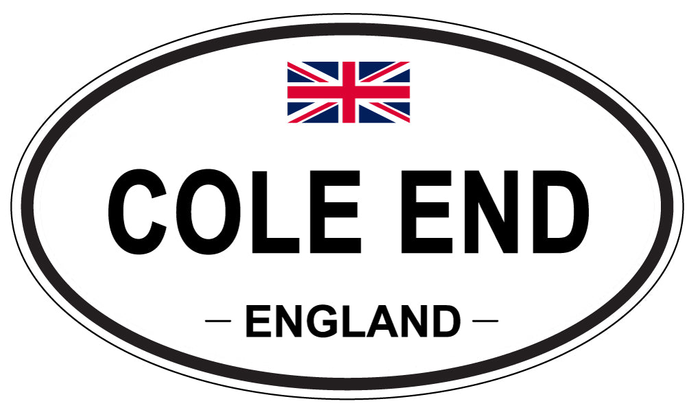 COLE END, ENGLAND - Oval Sticker