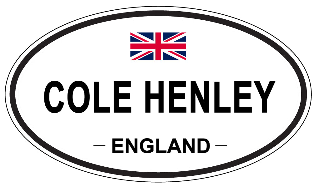 COLE HENLEY, ENGLAND - Oval Sticker