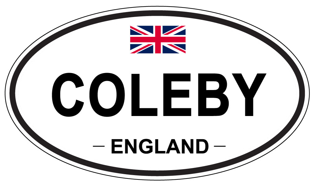 COLEBY, ENGLAND - Oval Sticker