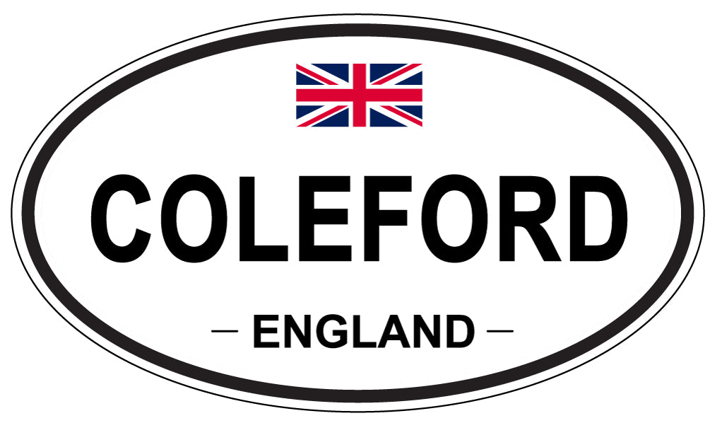 COLEFORD, ENGLAND - Oval Sticker