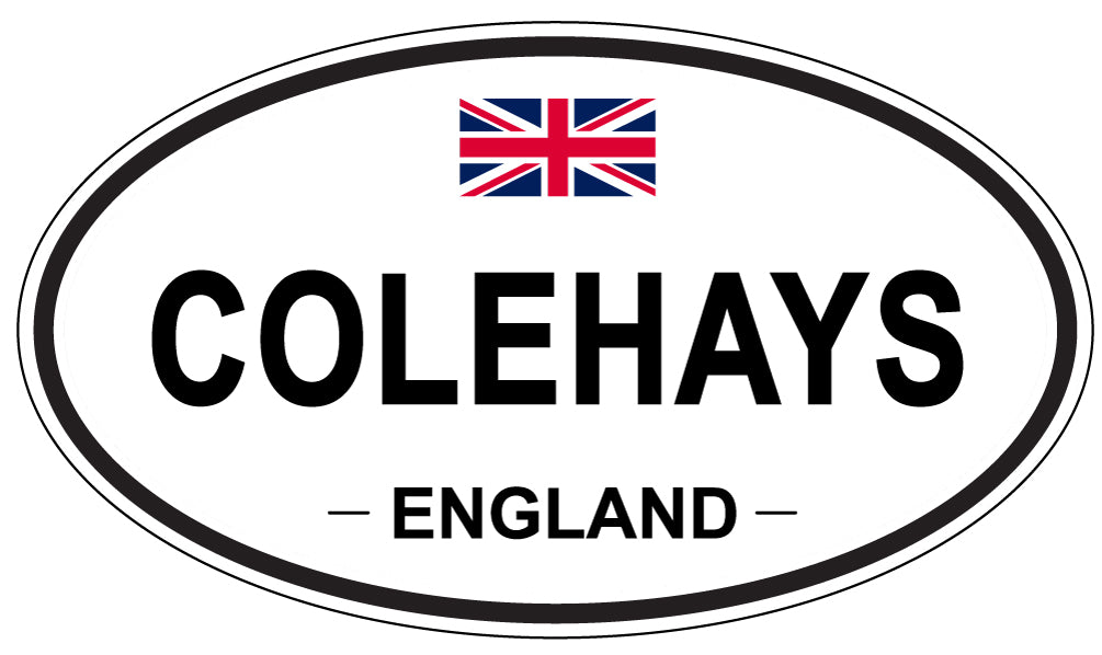 COLEHAYS, ENGLAND - Oval Sticker