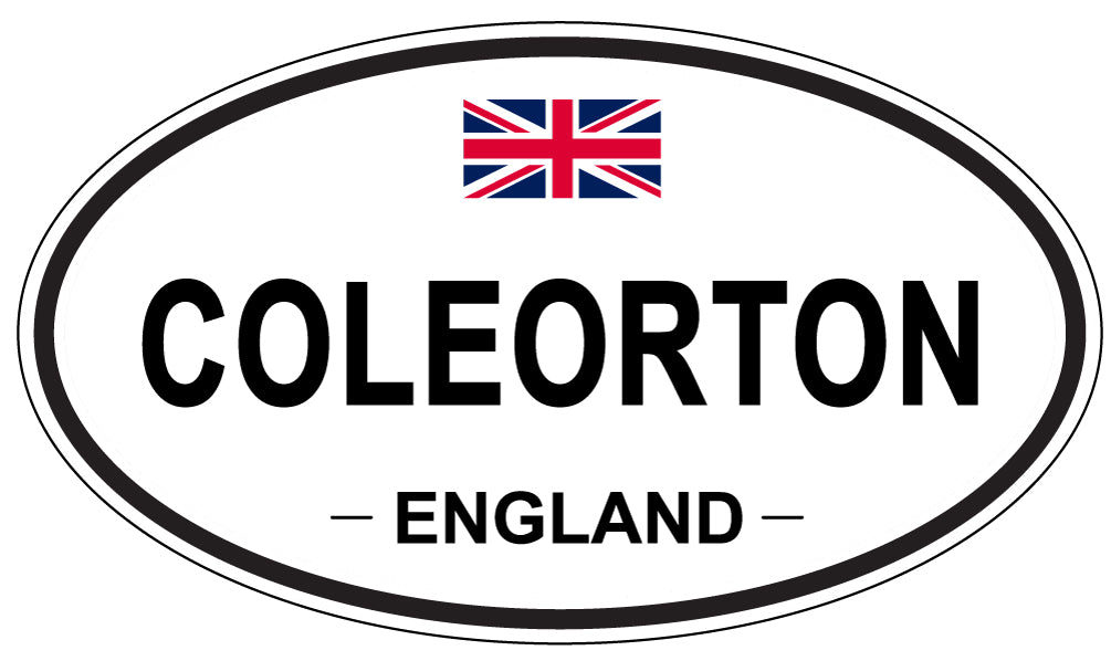 COLEORTON, ENGLAND - Oval Sticker