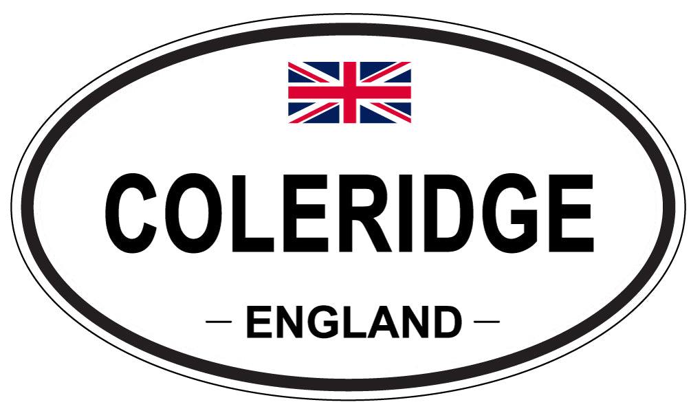 COLERIDGE, ENGLAND - Oval Sticker