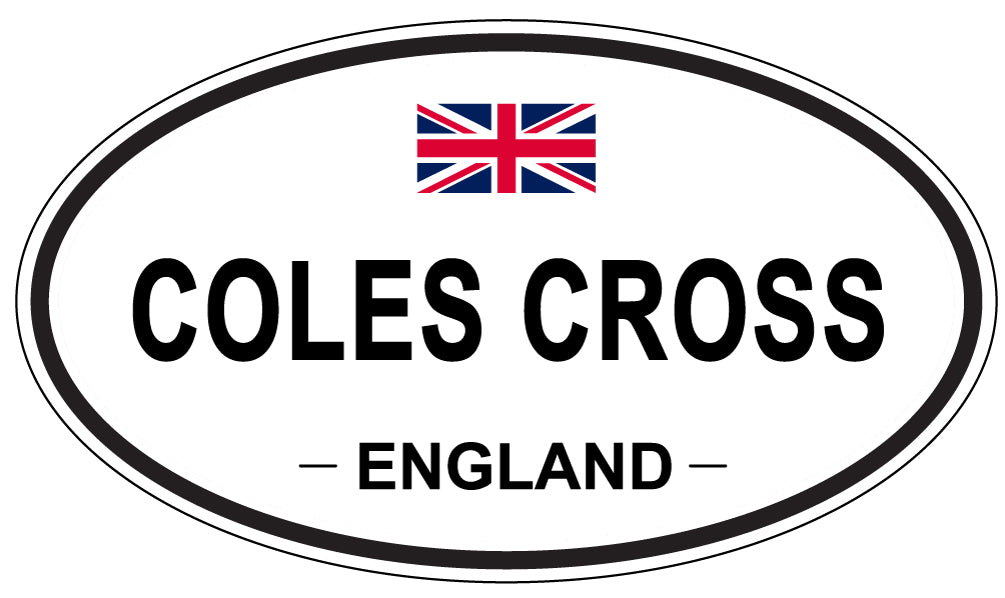 COLES CROSS, ENGLAND - Oval Sticker