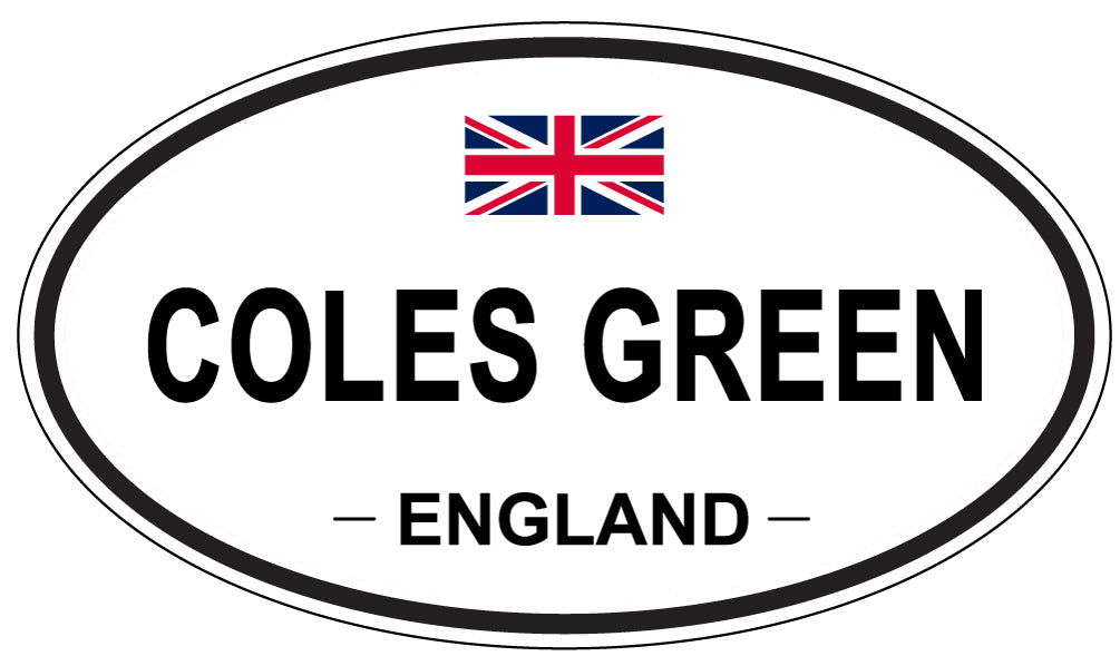 COLES GREEN, ENGLAND - Oval Sticker