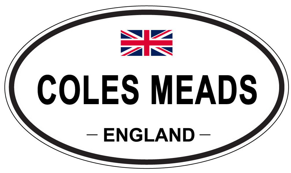 COLES MEADS, ENGLAND - Oval Sticker
