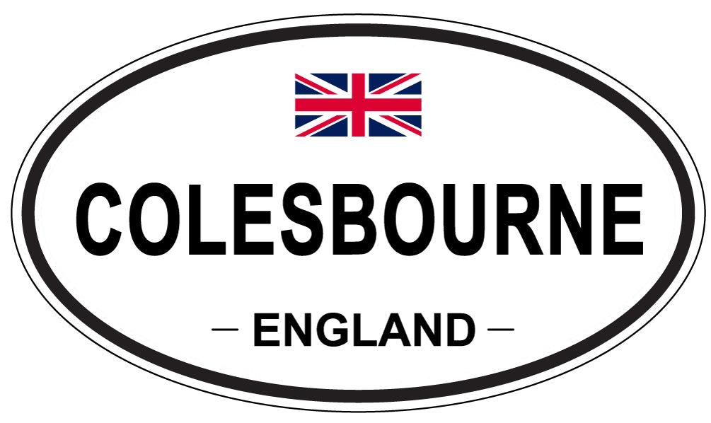 COLESBOURNE, ENGLAND - Oval Sticker