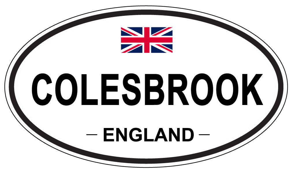 COLESBROOK, ENGLAND - Oval Sticker
