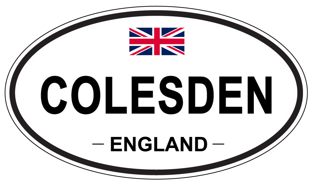 COLESDEN, ENGLAND - Oval Sticker
