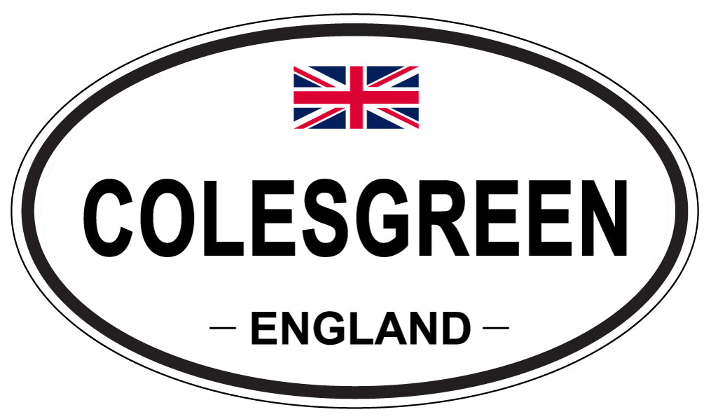 COLESGREEN, ENGLAND - Oval Sticker