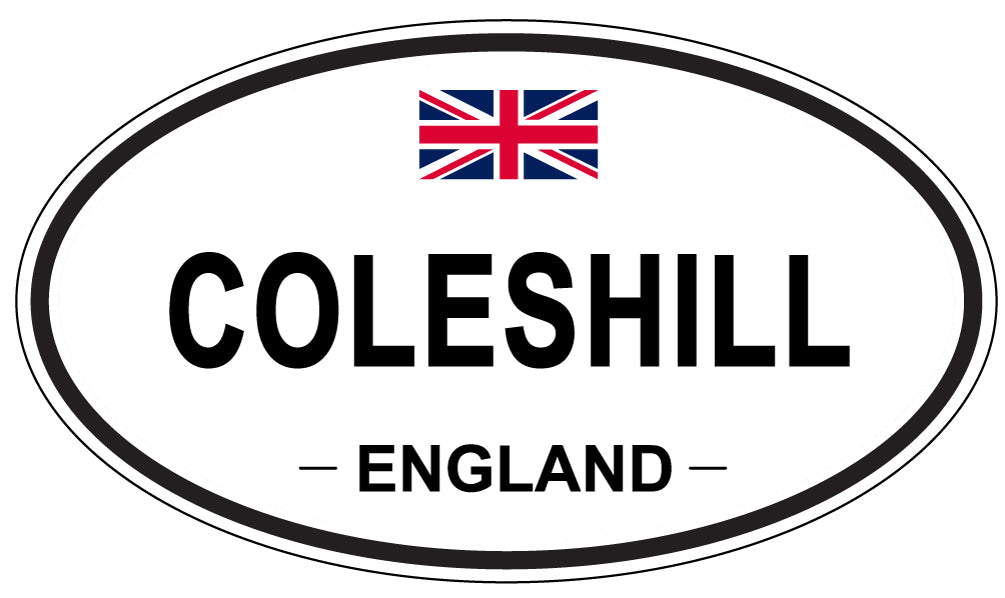 COLESHILL, ENGLAND - Oval Sticker