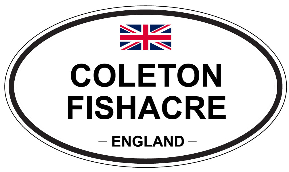COLETON FISHACRE, ENGLAND - Oval Sticker