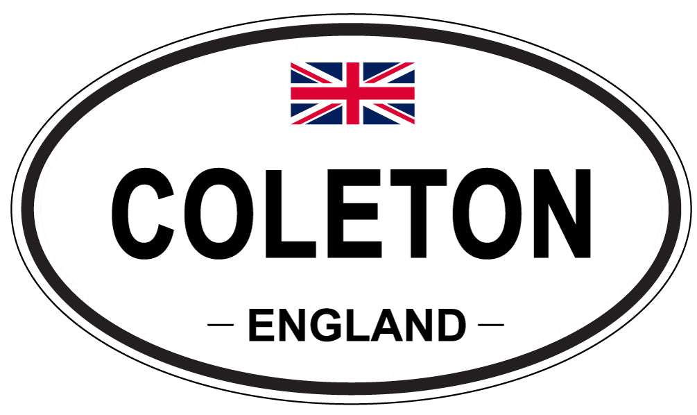 COLETON, ENGLAND - Oval Sticker