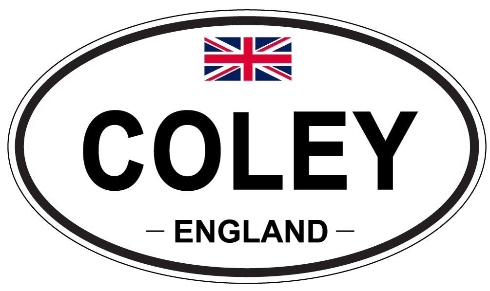 COLEY, ENGLAND - Oval Sticker