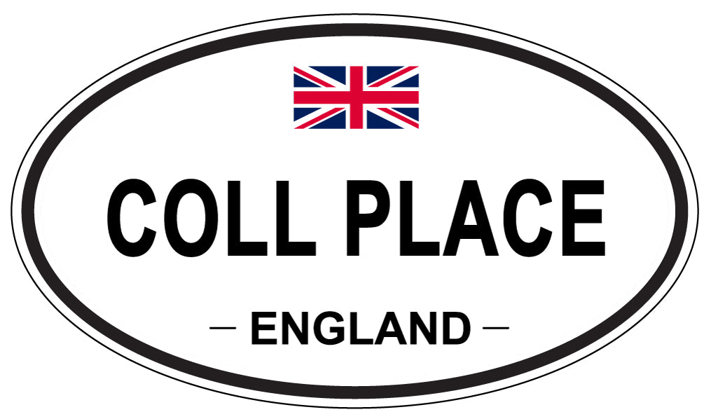 COLL PLACE, ENGLAND - Oval Sticker