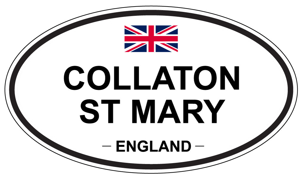 COLLATON ST MARY, ENGLAND - Oval Sticker
