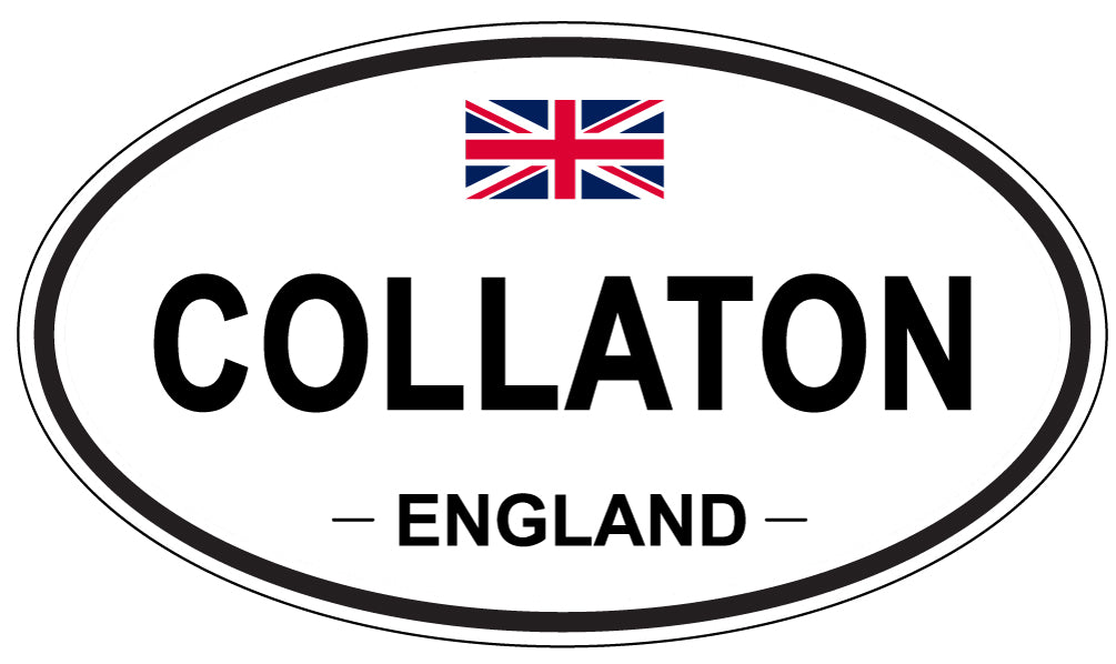 COLLATON, ENGLAND - Oval Sticker