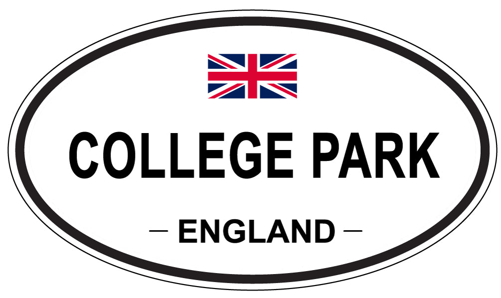 COLLEGE PARK, ENGLAND - Oval Sticker