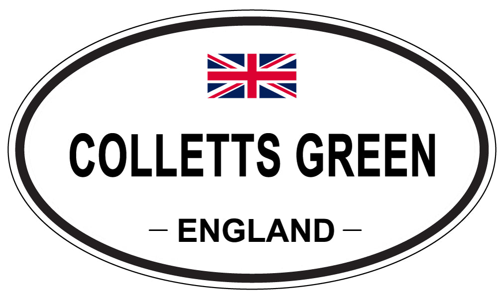 COLLETTS GREEN, ENGLAND - Oval Sticker