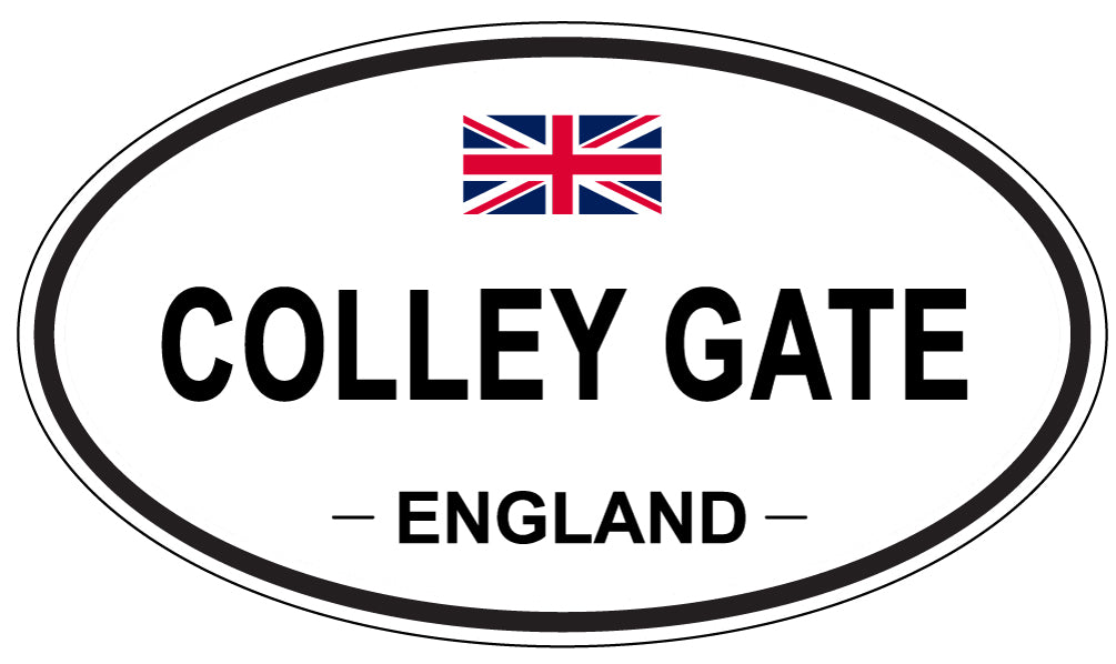 COLLEY GATE, ENGLAND - Oval Sticker